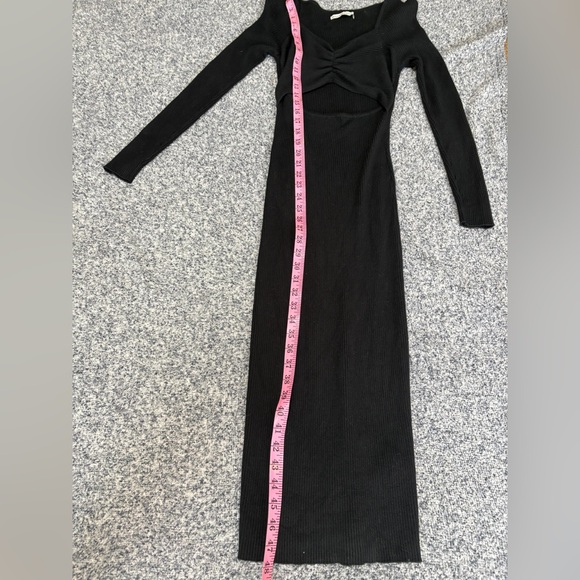 Abercrombie & Fitch Black Long Sleeve Cut-Out Dress - Picture 9 of 9